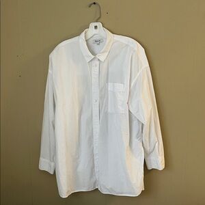 Madewell White Button-Up Shirt